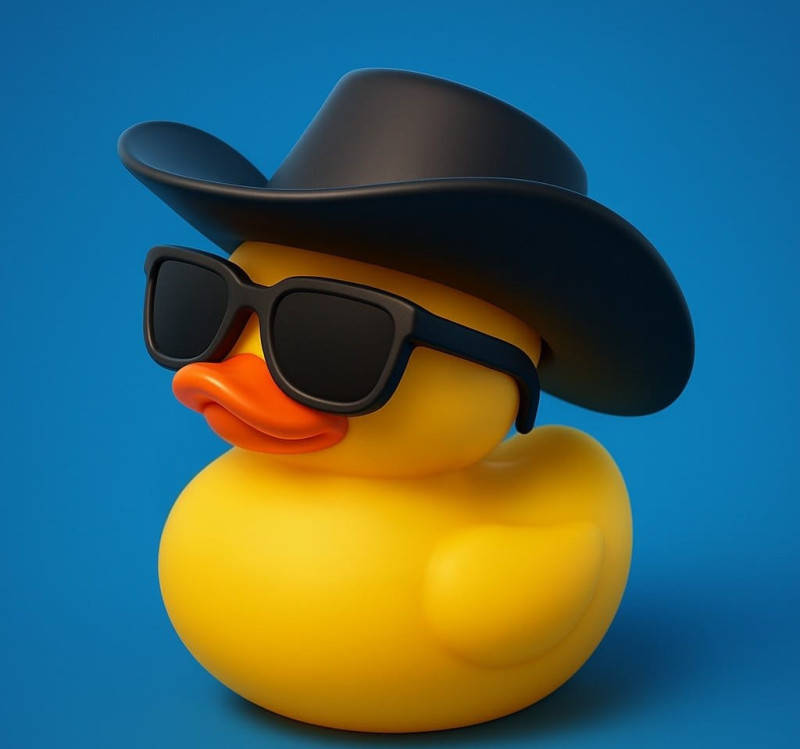 Rubber Duck with Hat 3D Baskı Modeli .c4d .max .obj .3ds .fbx .stl .blend