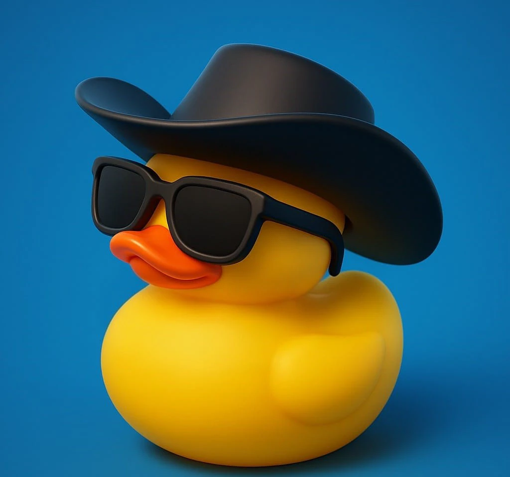 Rubber Duck with Hat 3D Print Model .c4d .max .obj .3ds .fbx .stl .blend