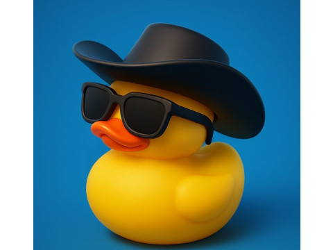 Rubber Duck with Hat Modello di stampa 3D
