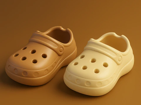 Cute Ashtray Clog Shoe 3D Print Model