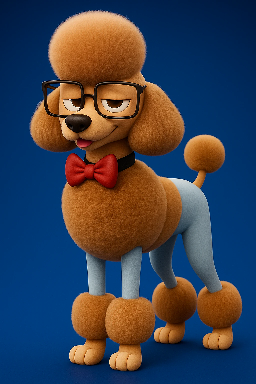 Poodle Dog 3D Print Model .c4d .max .obj .3ds .fbx .stl .blend 