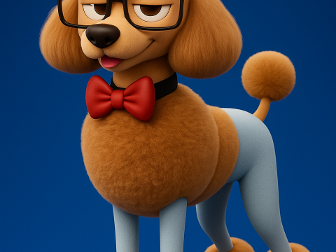 Poodle Dog Modello di stampa 3D