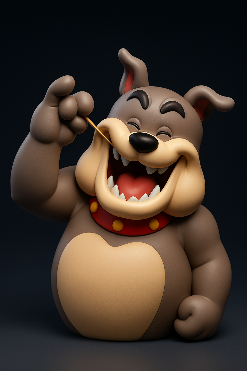 Spike Bulldog Tabletop from Tom and Jerry 3D Принт Модель .c4d .max .obj .3ds .fbx .stl .blend