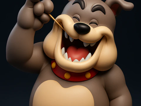 Mesa Spike Bulldog de Tom e Jerry Modelo de Impressão 3D