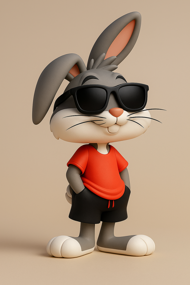 Bugs Bunny 3D Print Model .c4d .max .obj .3ds .fbx .stl .blend