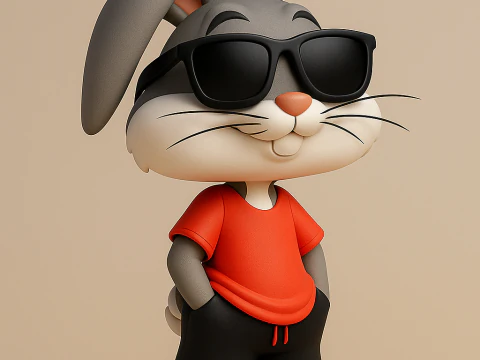 Serangga Kelinci Model Cetak 3D