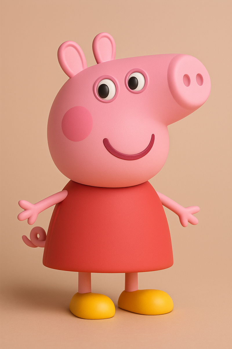 Peppa Pig 3D 打印模型 .c4d .max .obj .3ds .fbx .stl .blend