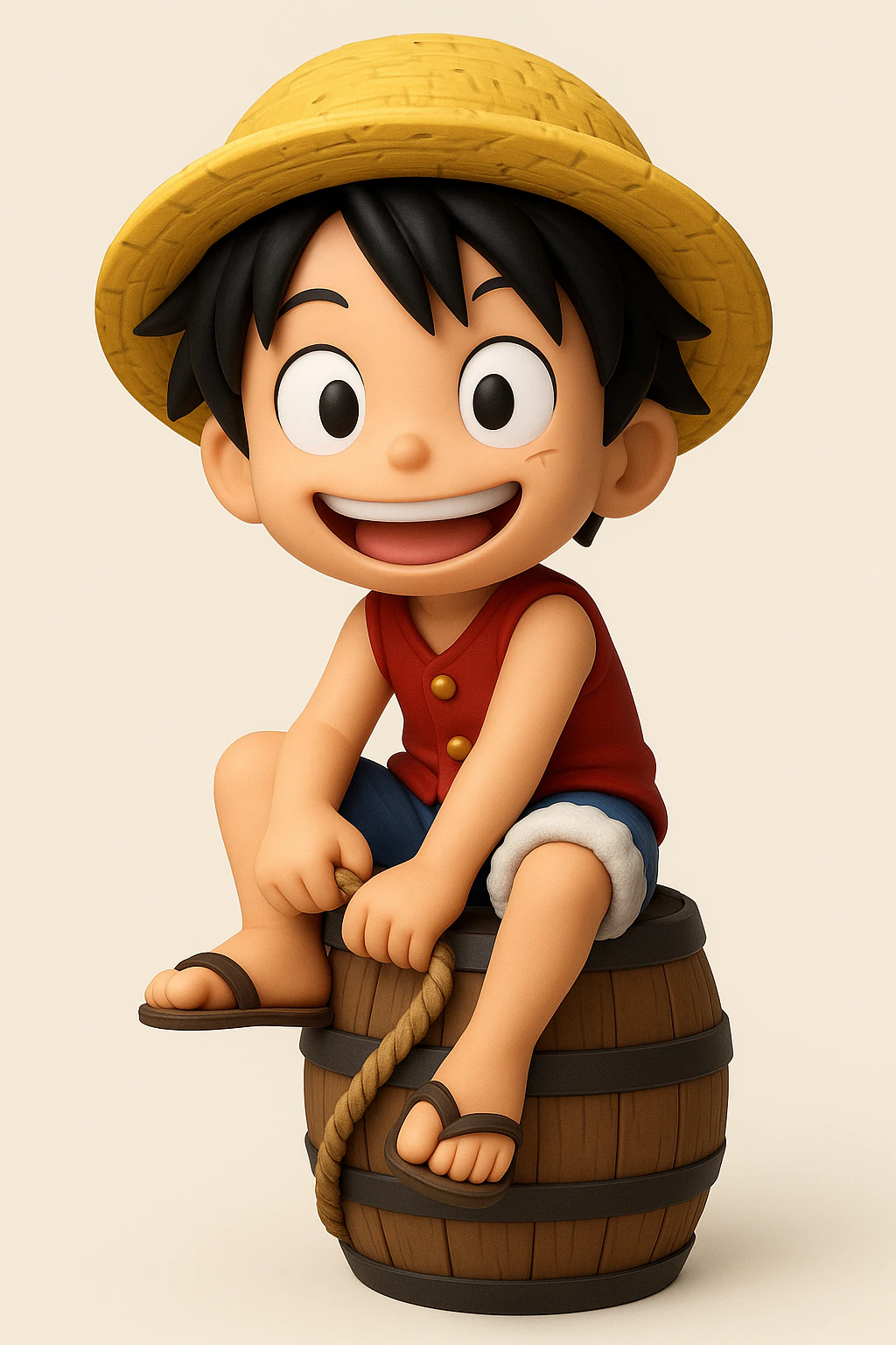 Monkey D Luffy from One Piece 3D Print Model .c4d .max .obj .3ds .fbx .stl .blend 