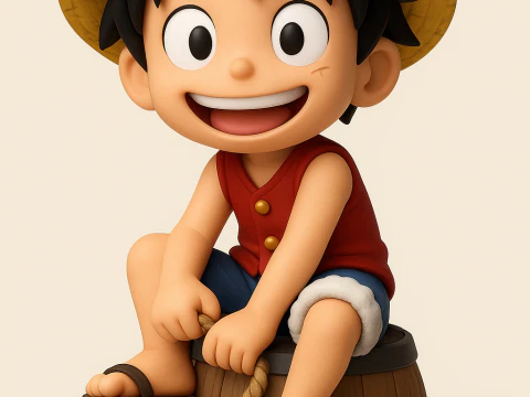 Macaco D Luffy de One Piece Modelo de Impressão 3D