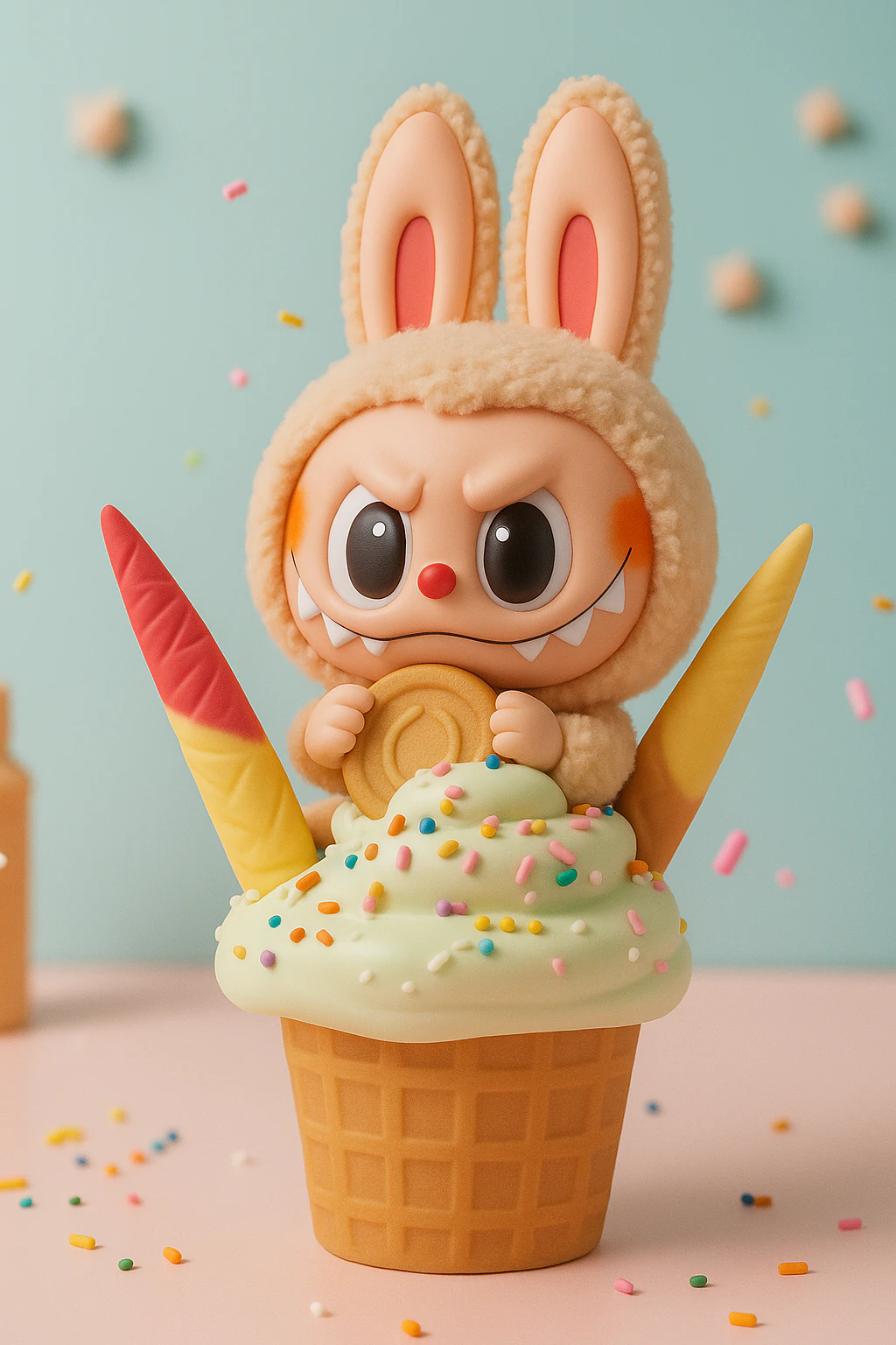 Labubu Icecream Tabletop 3D Print Model .c4d .max .obj .3ds .fbx .stl .blend 