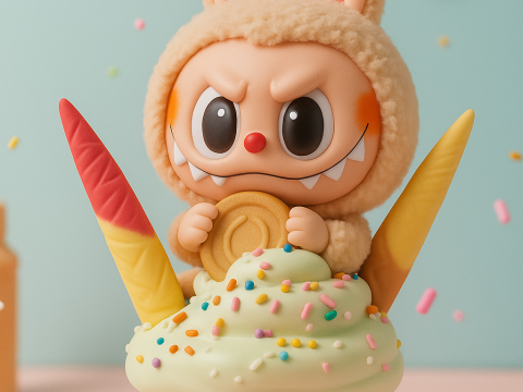 Labubu Icecream Tabletop 3D Принт Модель