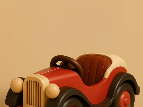 Vintage Car Model 3D Print Model