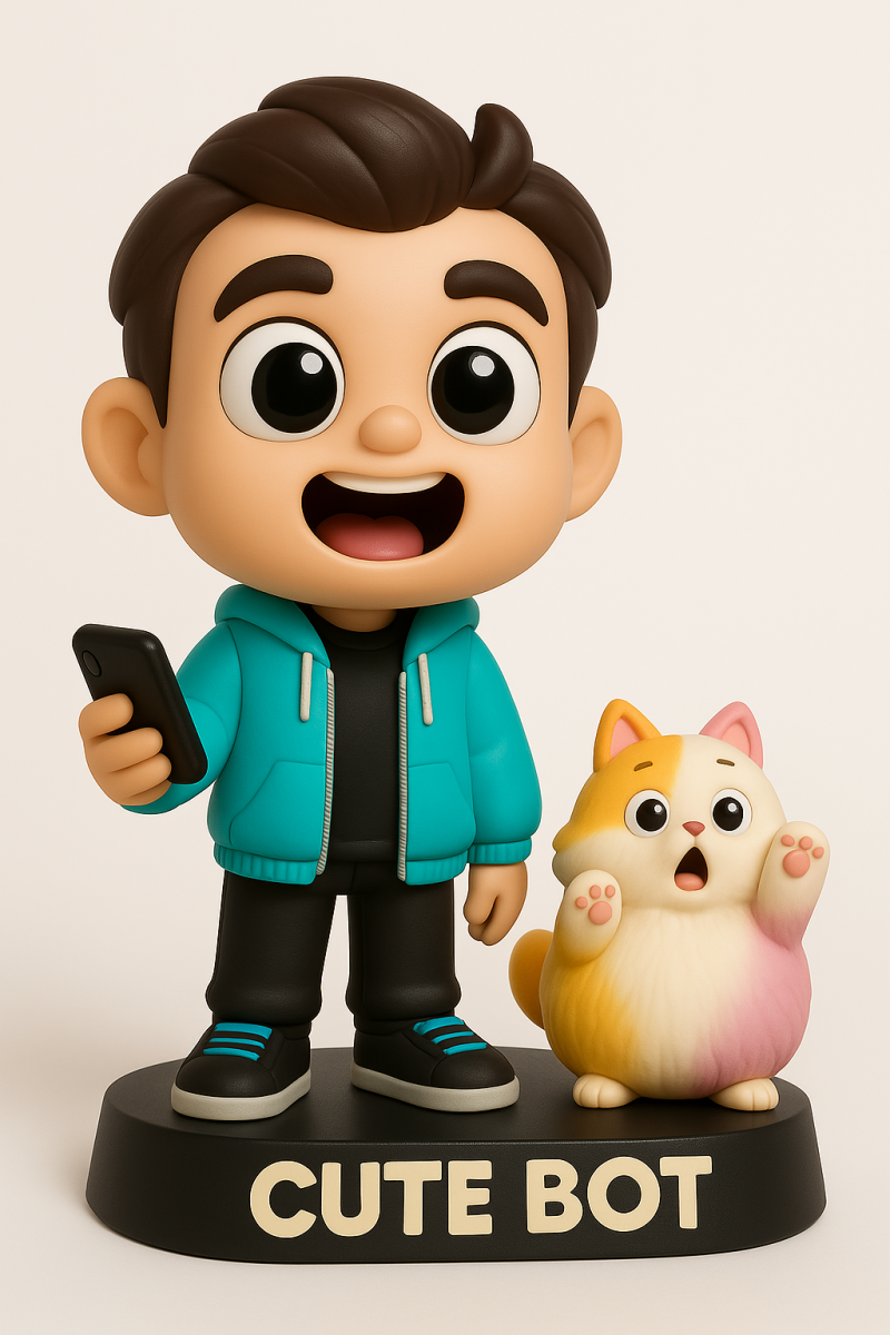 Man and Cat Duo Tabletop 3D Принт Модель .c4d .max .obj .3ds .fbx .stl .blend 