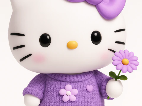 Привіт Кітті 3D Принт Модель