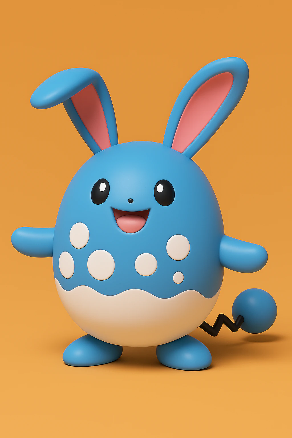 Pokemon Azumarill 3D Print Model .c4d .max .obj .3ds .fbx .stl .blend