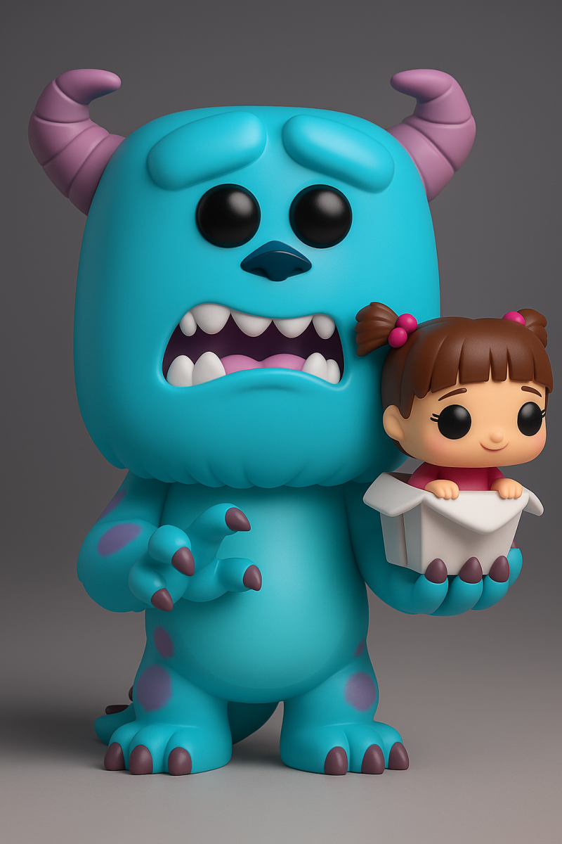 Funko Pop Monsters Inc Sulley with Boo 3D 打印模型 .c4d .max .obj .3ds .fbx .stl .blend 