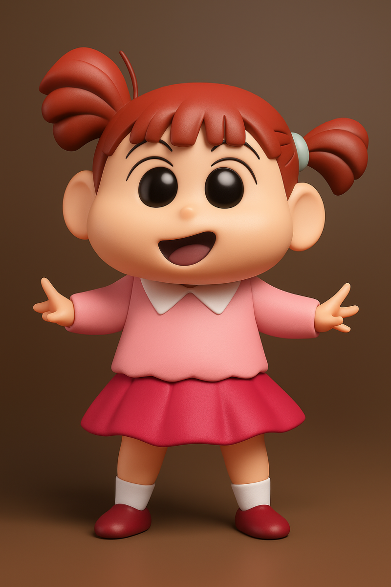 Nene Sakurada from Shinchan 3D Print Model .c4d .max .obj .3ds .fbx .stl .blend