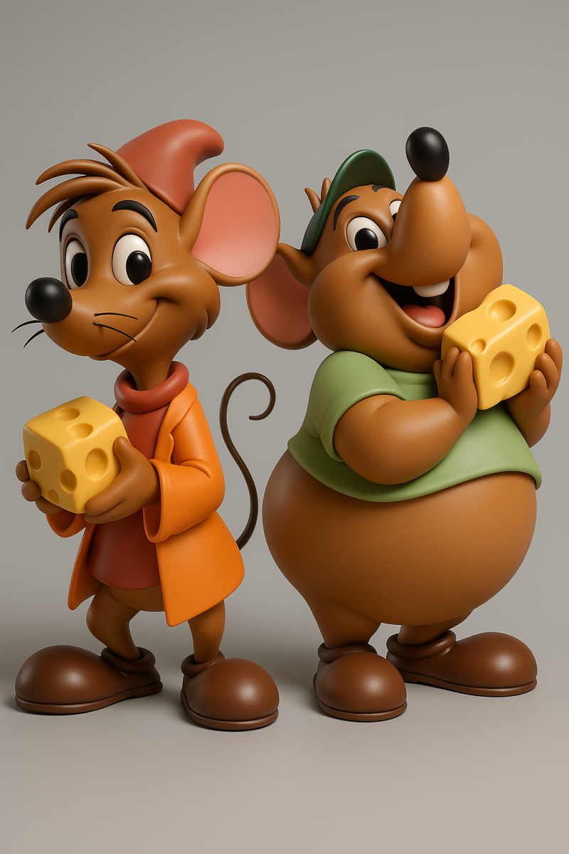 Cinderella Mouse Friends - Jaq and Gus 3D 프린트 모델 .c4d .max .obj .3ds .fbx .stl .blend 