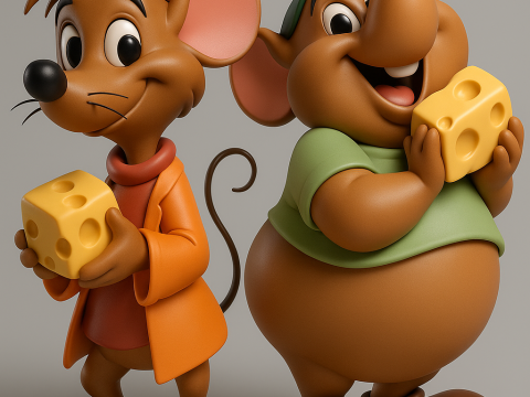 Cinderella Mouse Friends - Jaq and Gus 3D 프린트 모델