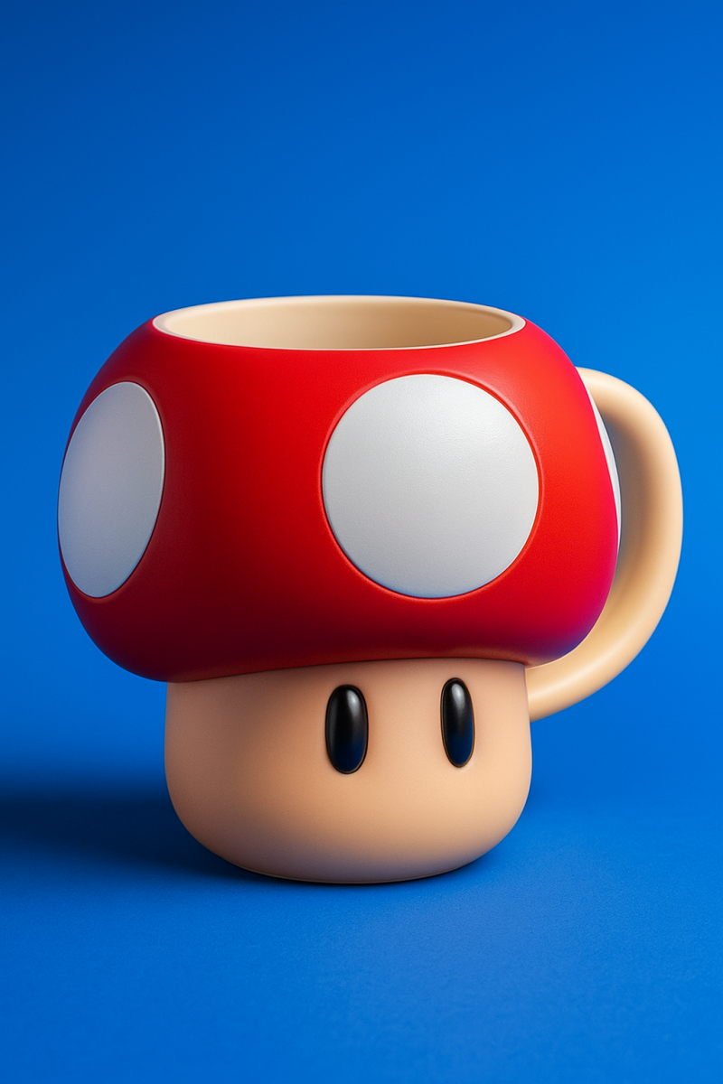 Super Mario Bros Mushroom Mug 3D 打印模型 .c4d .max .obj .3ds .fbx .stl .blend 