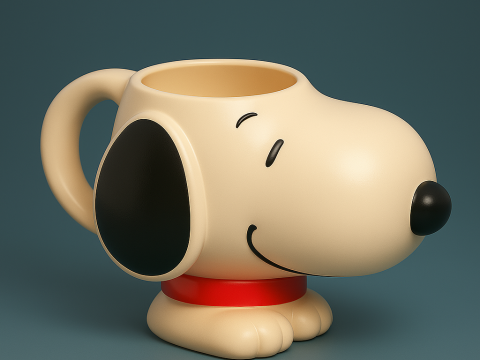 Peanuts Snoopy Mug 3D Print Model