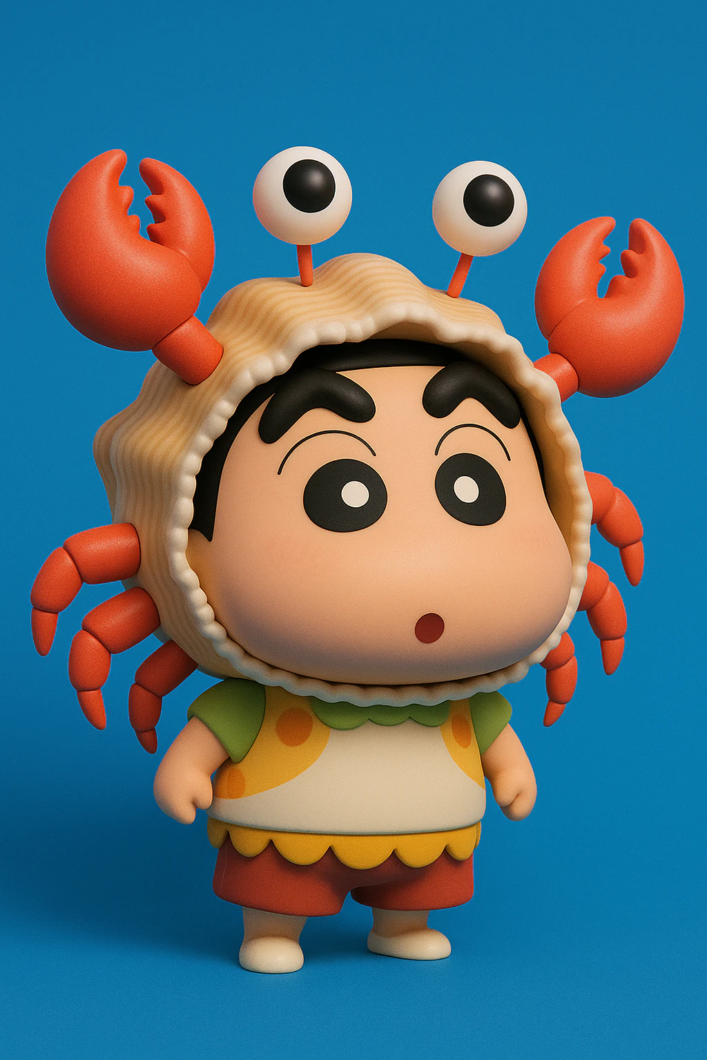 Shinchan in Crab Costume 3D Print Model .c4d .max .obj .3ds .fbx .stl .blend 