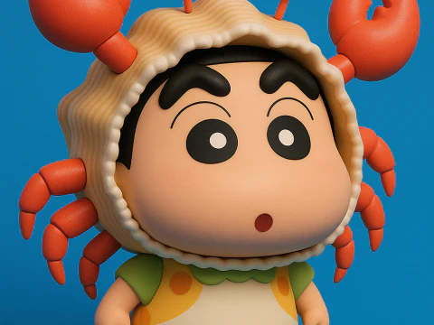 Shinchan in Crab Costume 3D Print Model