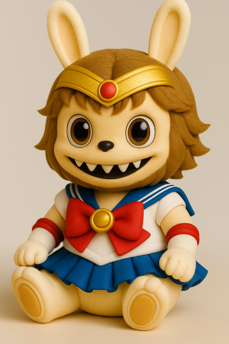 Labubu Sailor Moon Modèles 3D en vedette .c4d .max .obj .3ds .fbx .stl .blend 