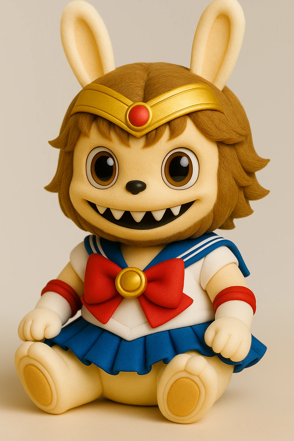 Labubu Sailor Moon 3D Print Model .c4d .max .obj .3ds .fbx .stl .blend 