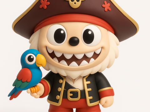 Labubu Pirate Modelo de Impressão 3D