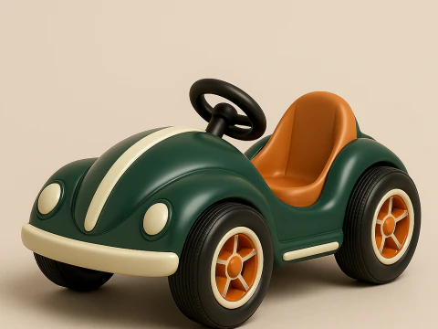 Niedliches Retro-Spielzeugauto 3D Druckmodell