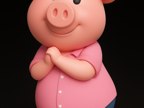 Rosita Pig from Sing Model do druku 3D