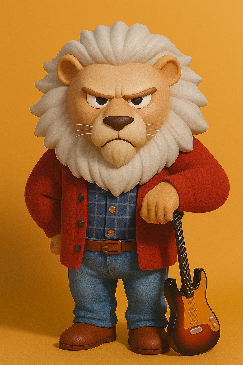 Clay Calloway Rockstar Lion from Sing 3D Print Model .c4d .max .obj .3ds .fbx .stl .blend 