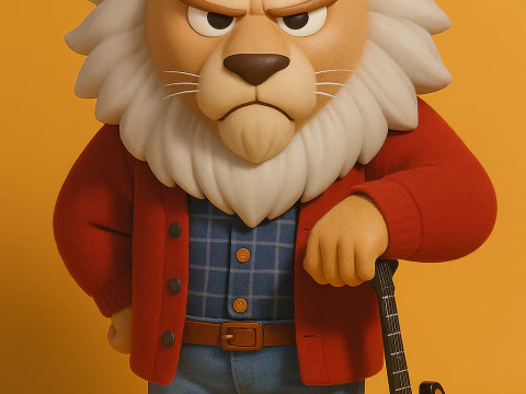 Clay Calloway Leone Rockstar di Sing Modello di stampa 3D