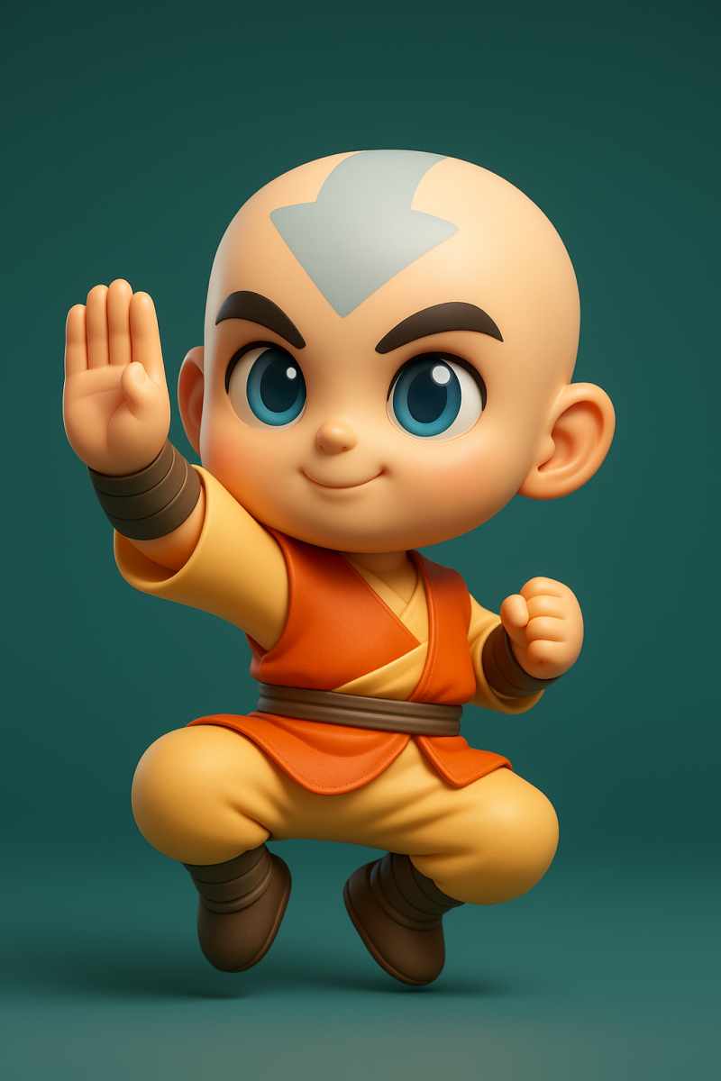 Aang from Avatar The Last Airbender 3D प्रिंट मॉडल .c4d .max .obj .3ds .fbx .stl .blend 