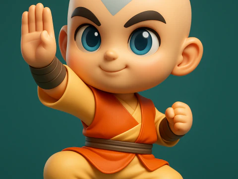 Аанг из Аватара: Последний маг воздуха 3D Принт Модель