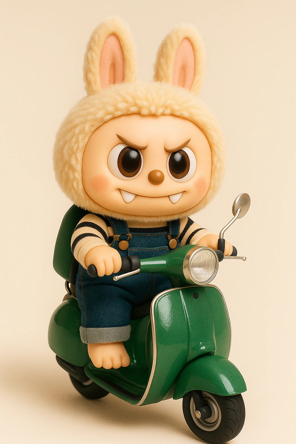 Labubu On Scooter Ride 3D Print Model .c4d .max .obj .3ds .fbx .stl .blend 