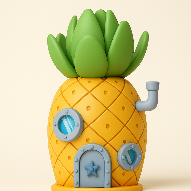 SpongeBob SquarePants Pineapple House Modello di stampa 3D .c4d .max .obj .3ds .fbx .stl .blend 