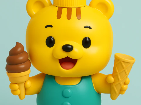 곰 비누 디스펜서 3D 프린트 모델