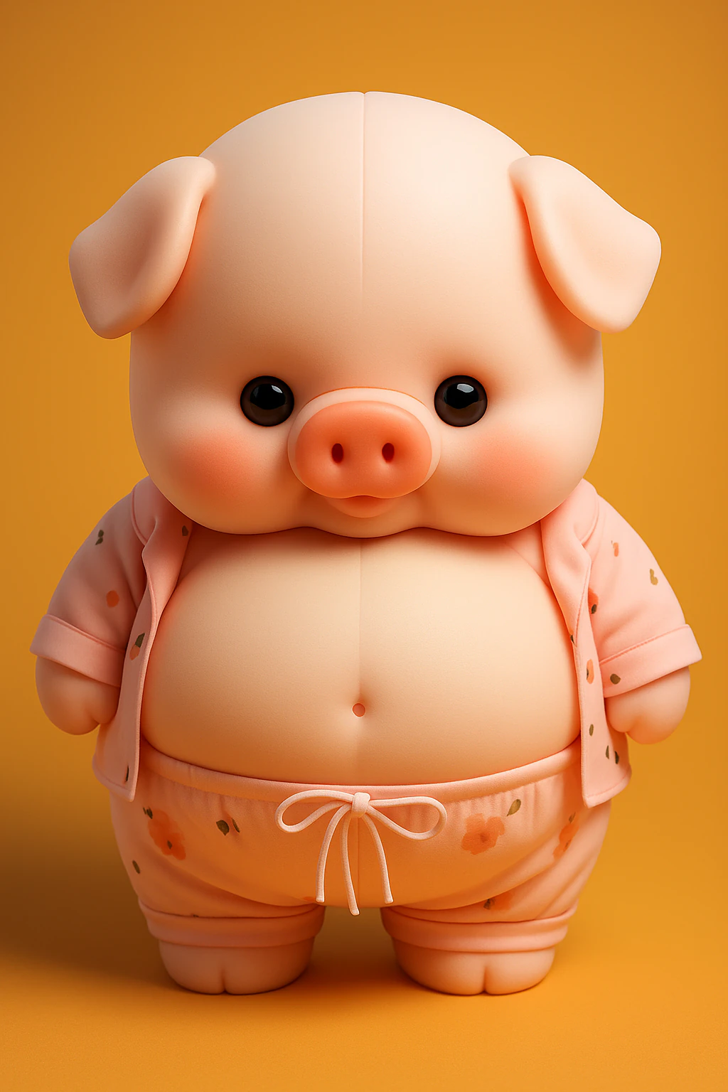 Pajama Pig Ready for Sleep 3D Print Model .c4d .max .obj .3ds .fbx .stl .blend