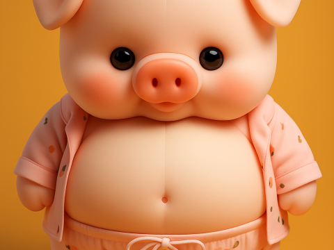 Pajama Pig Ready for Sleep Model Cetak 3D