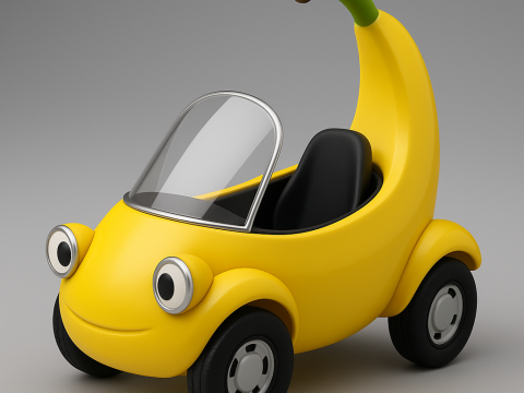 Banana Toy Car 3Dプリントモデル