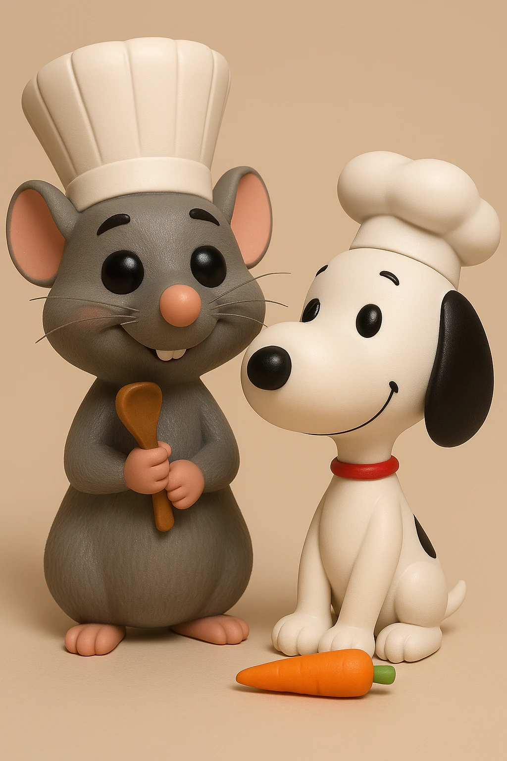 Ratatouille Remy and Snoopy 3D Print Model .c4d .max .obj .3ds .fbx .stl .blend 