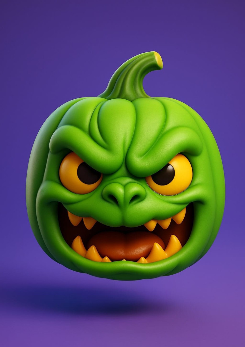 Spooky Halloween Pumpkin 3D 打印模型 .c4d .max .obj .3ds .fbx .stl .blend 