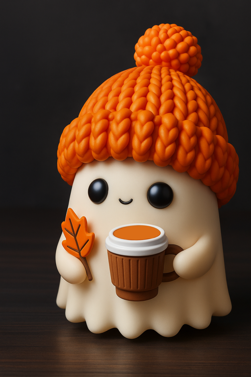 Kawaii Cute Ghost Model Cetak 3D .c4d .max .obj .3ds .fbx .stl .blend 