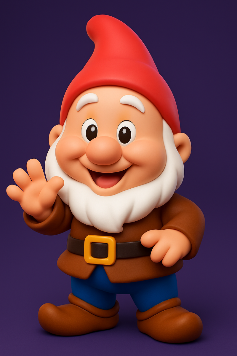 Happy From Snow White and The Seven Dwarfs 3Dプリントモデル .c4d .max .obj .3ds .fbx .stl .blend 