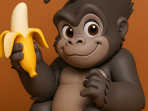 Terk Gorila Dari Tarzan Model Cetak 3D