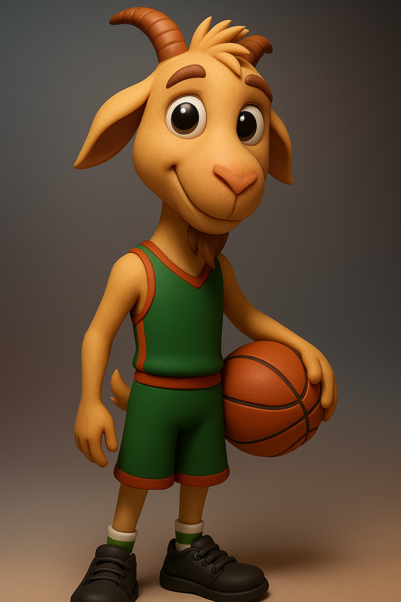 GOAT Basketball Mascot 3D Druckmodell .c4d .max .obj .3ds .fbx .stl .blend 