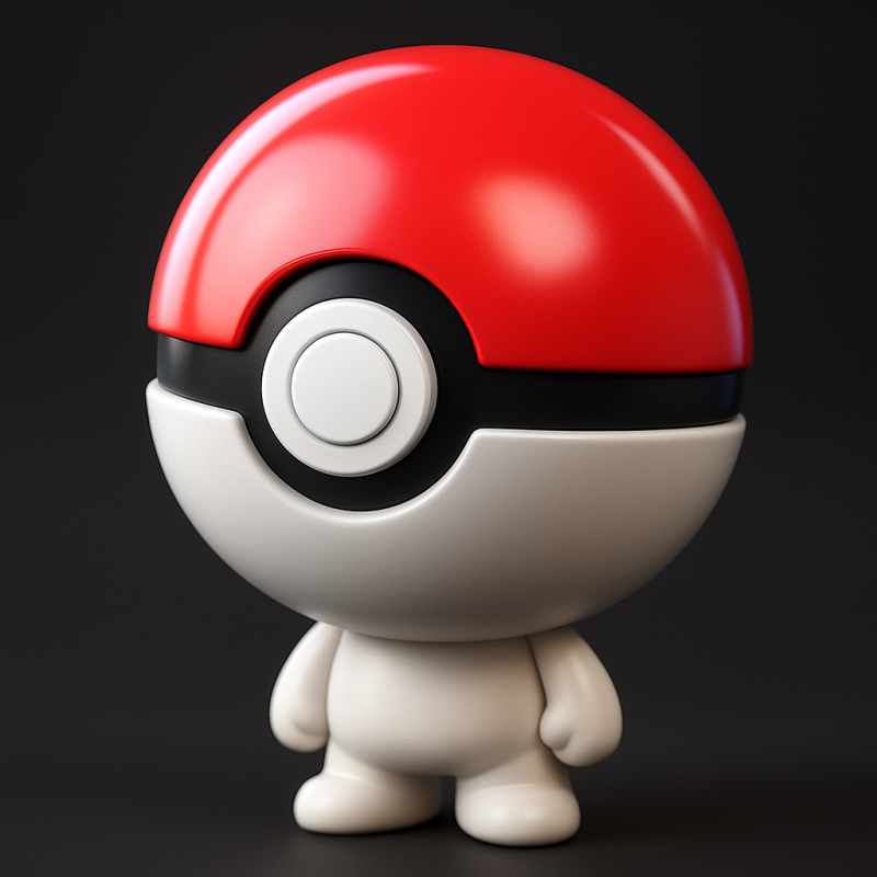 Pokeball Pokemon Man 3D printmodel .c4d .max .obj .3ds .fbx .stl .blend