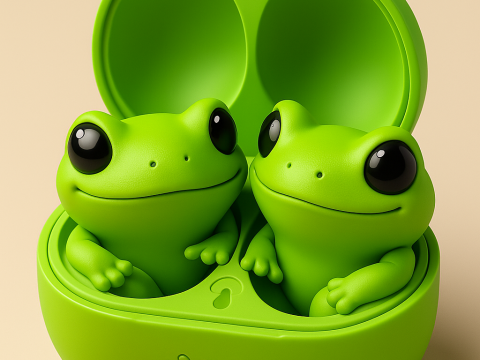 Apple AirPords Frog Tabletop 3D printmodel
